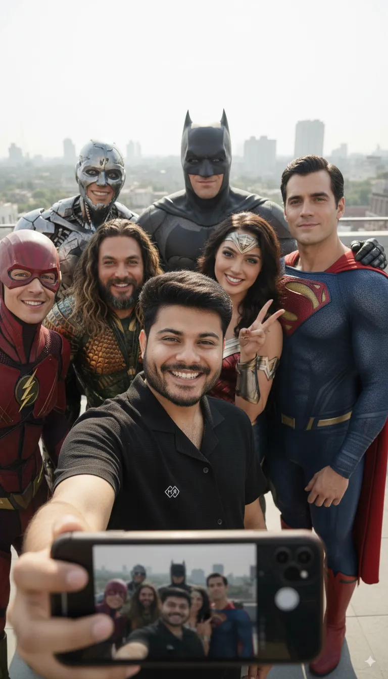 Justice League Group Selfie