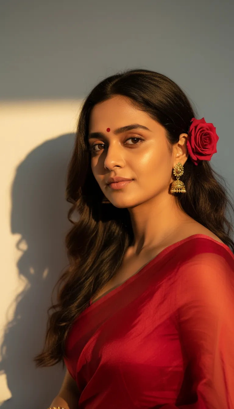 Red Saree Portrait